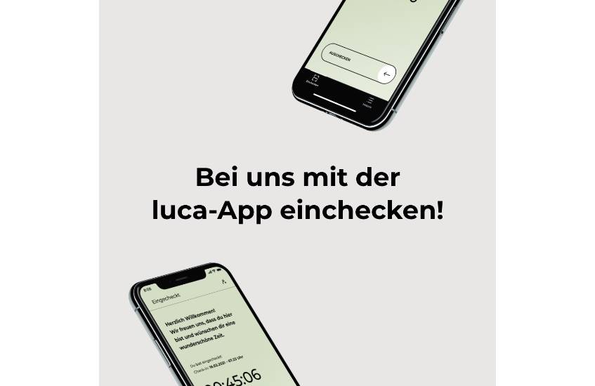 Bei uns mit der luca App einchecken