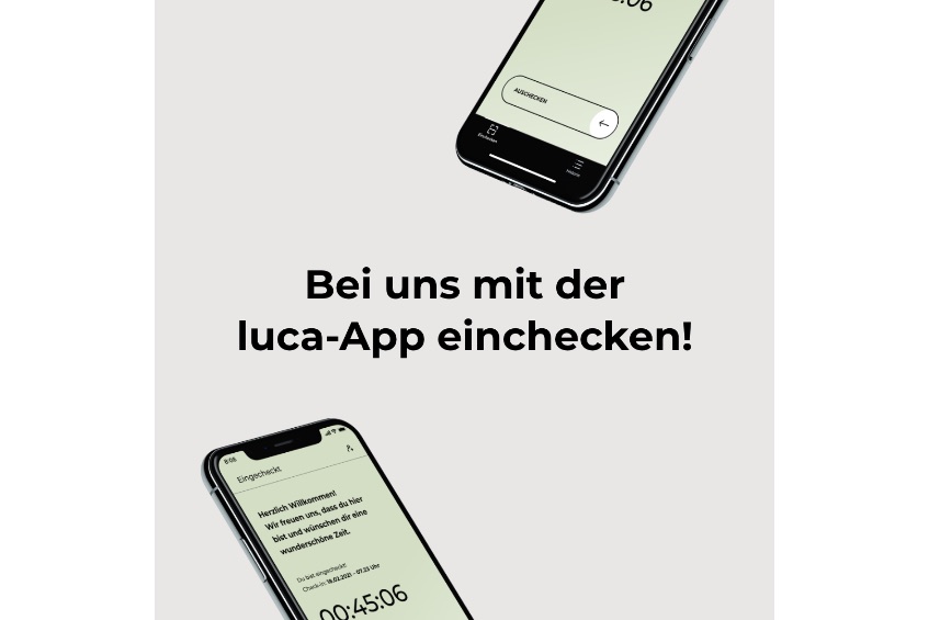 Bei uns mit der luca App einchecken